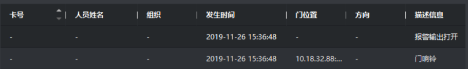 查看门禁事件